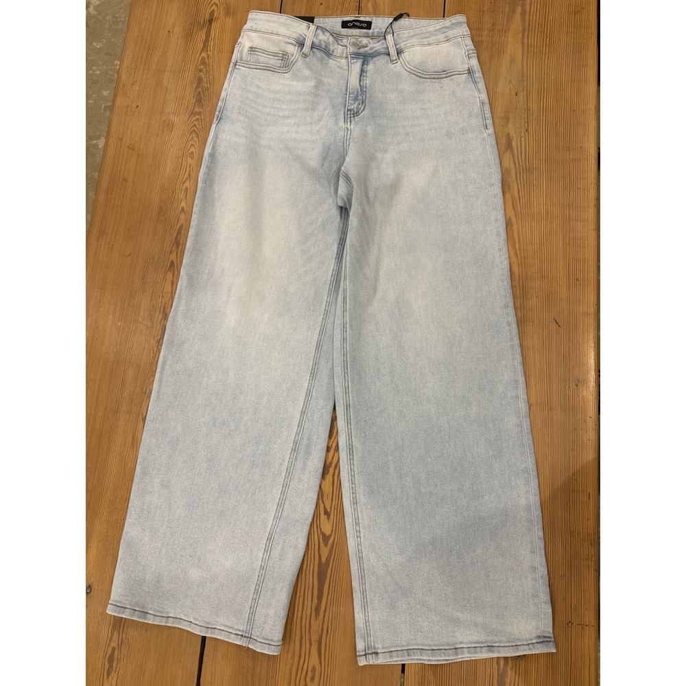 Oneso Womens Light Wash Wide‎ Leg Jeans Mid Rise Size 16W NWT